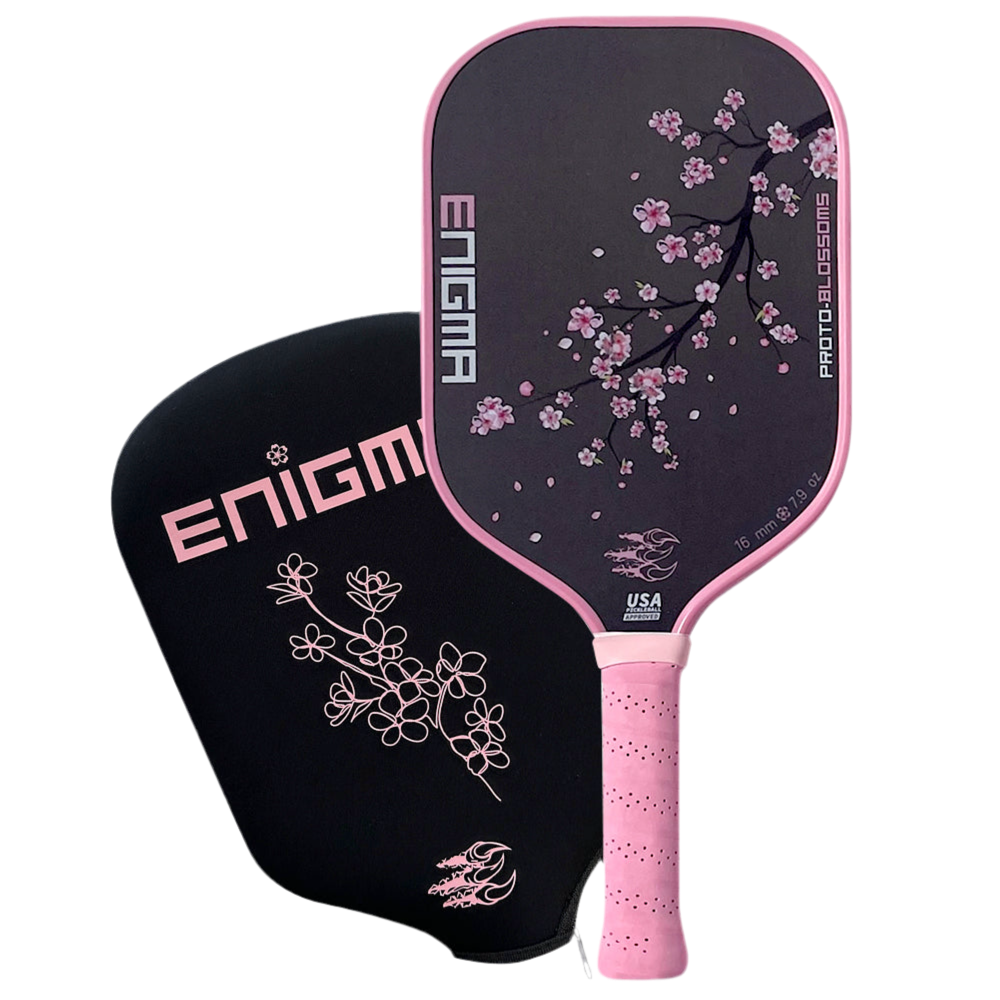 Proto-Blossom Raw Carbon Fiber Pickleball Paddle – Cherry Blossom