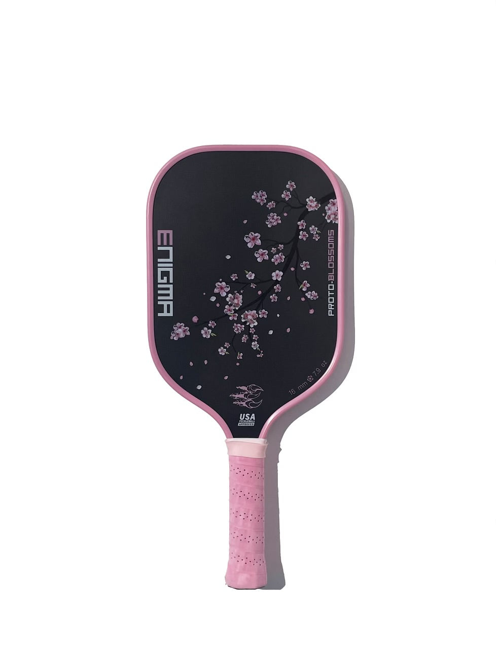 Aesthetic pink pickleball paddle for power and control