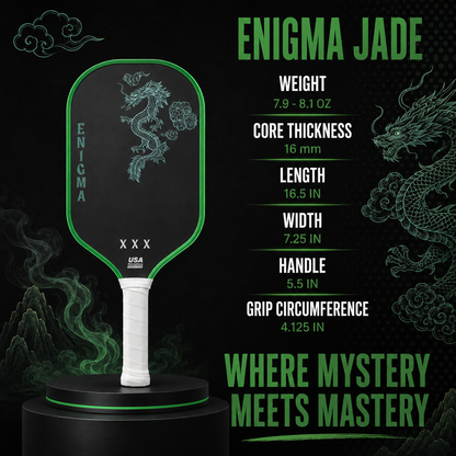 Jade Pro pickleball paddle spec sheet
